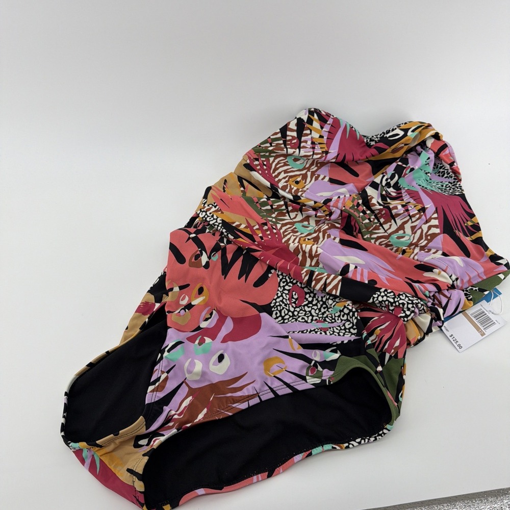 Bleu Rod Beattie One Piece Swimsuit Lets Get Loud‎ Print size 12 NEW